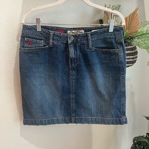 Y2K Paris Blues Blue Denim Skirt S8